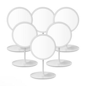 New 6 Pcs Spa Party Mirror Supplies Sleepover Party Favors Makeup White